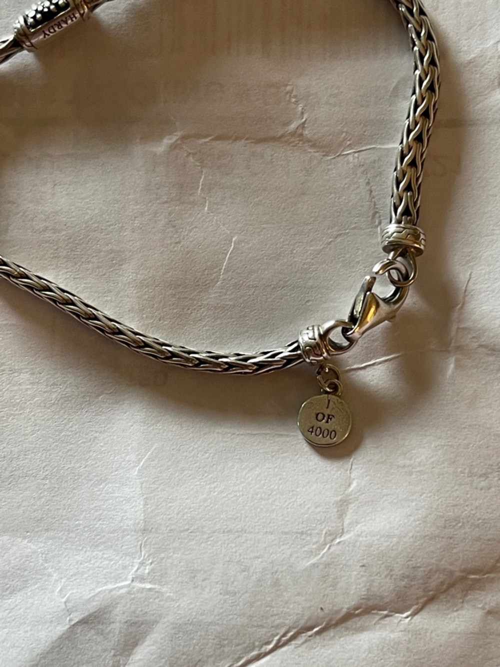 John Hardy with black sapphires. 40th anniversary bracelet marked 1/4000. - Picture 8 of 9